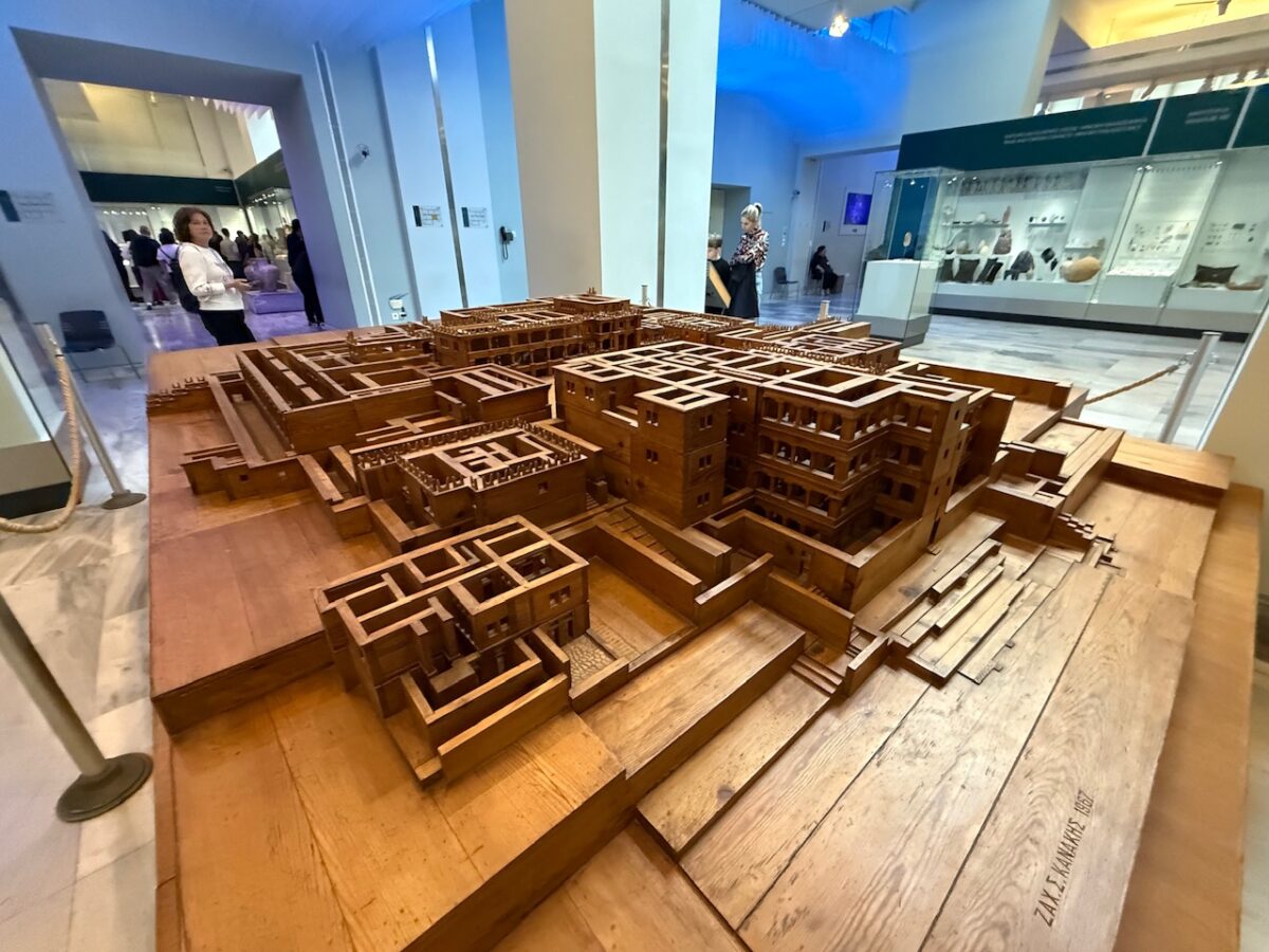 A wooden replica of Knossos Palace inside the Heraklion Archeological Museum