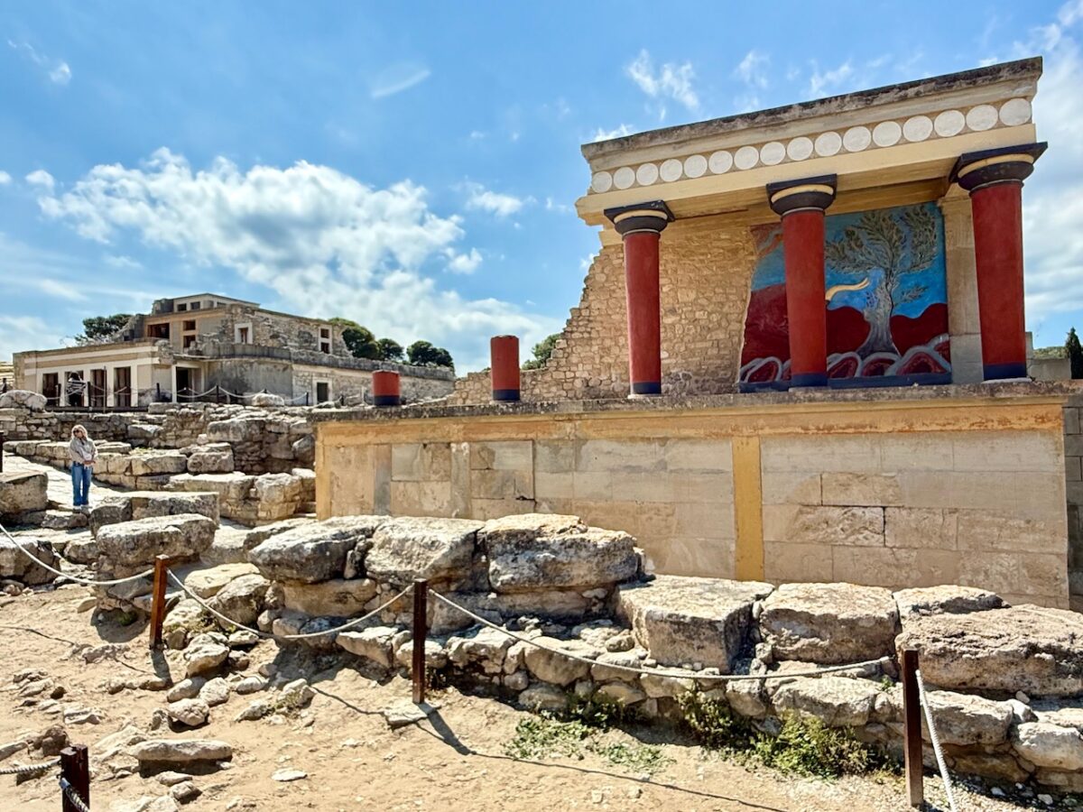 Some of the ruins of Knossos Palace near Heraklion Crete