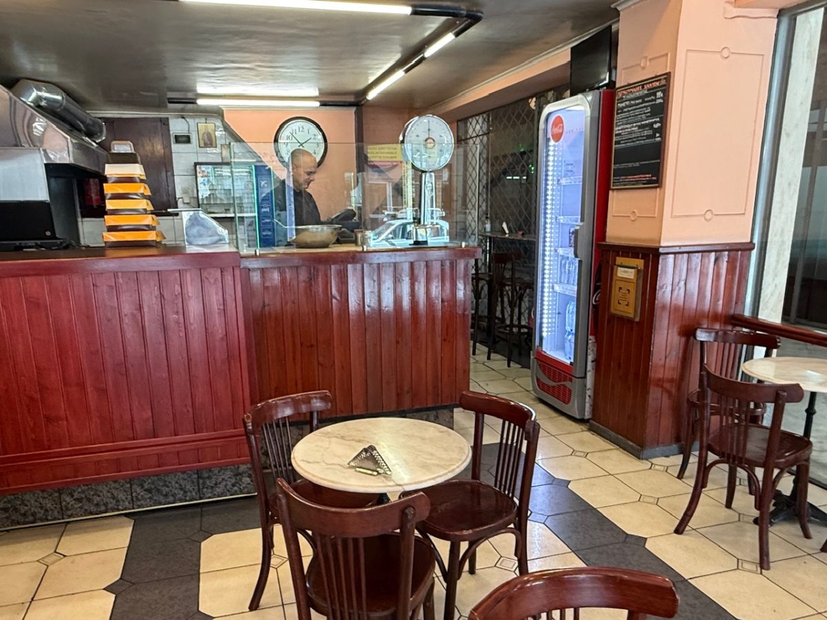 Interior of Loukoumades Ktistakis in Athens