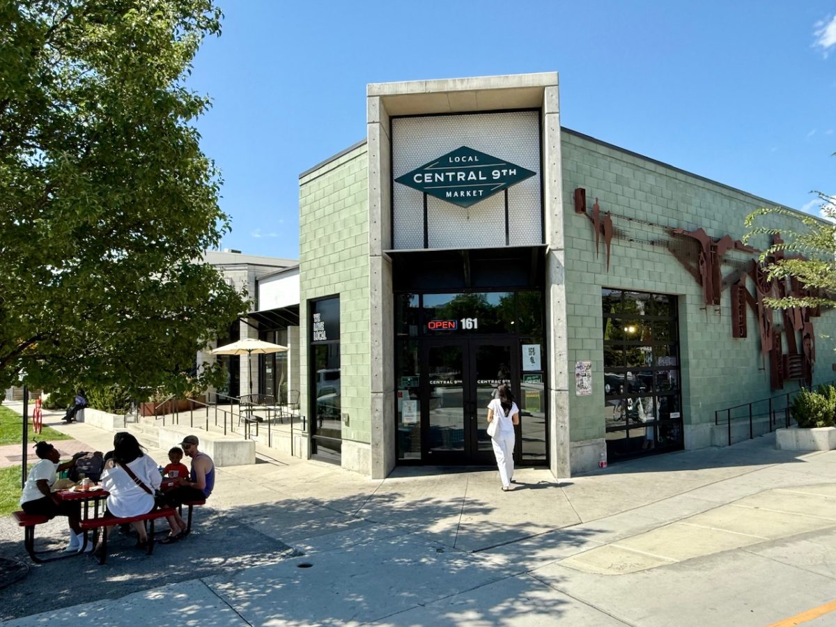 The outside of Central 9th Market which makes some of the best sandwiches in Salt Lake City using their wood fire foccacia