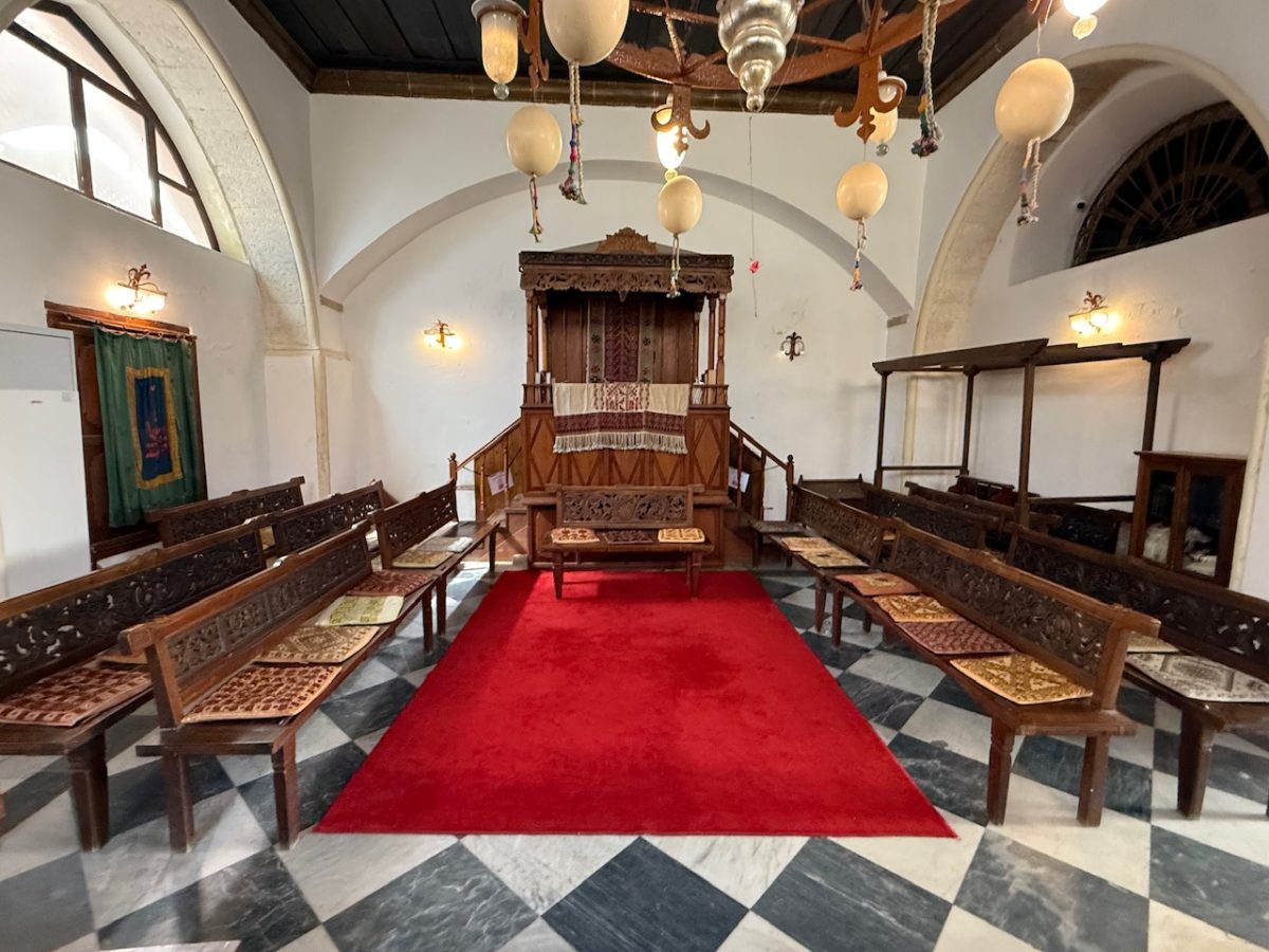 Inside the Etz Hayyim Synagogue in Chania Crete