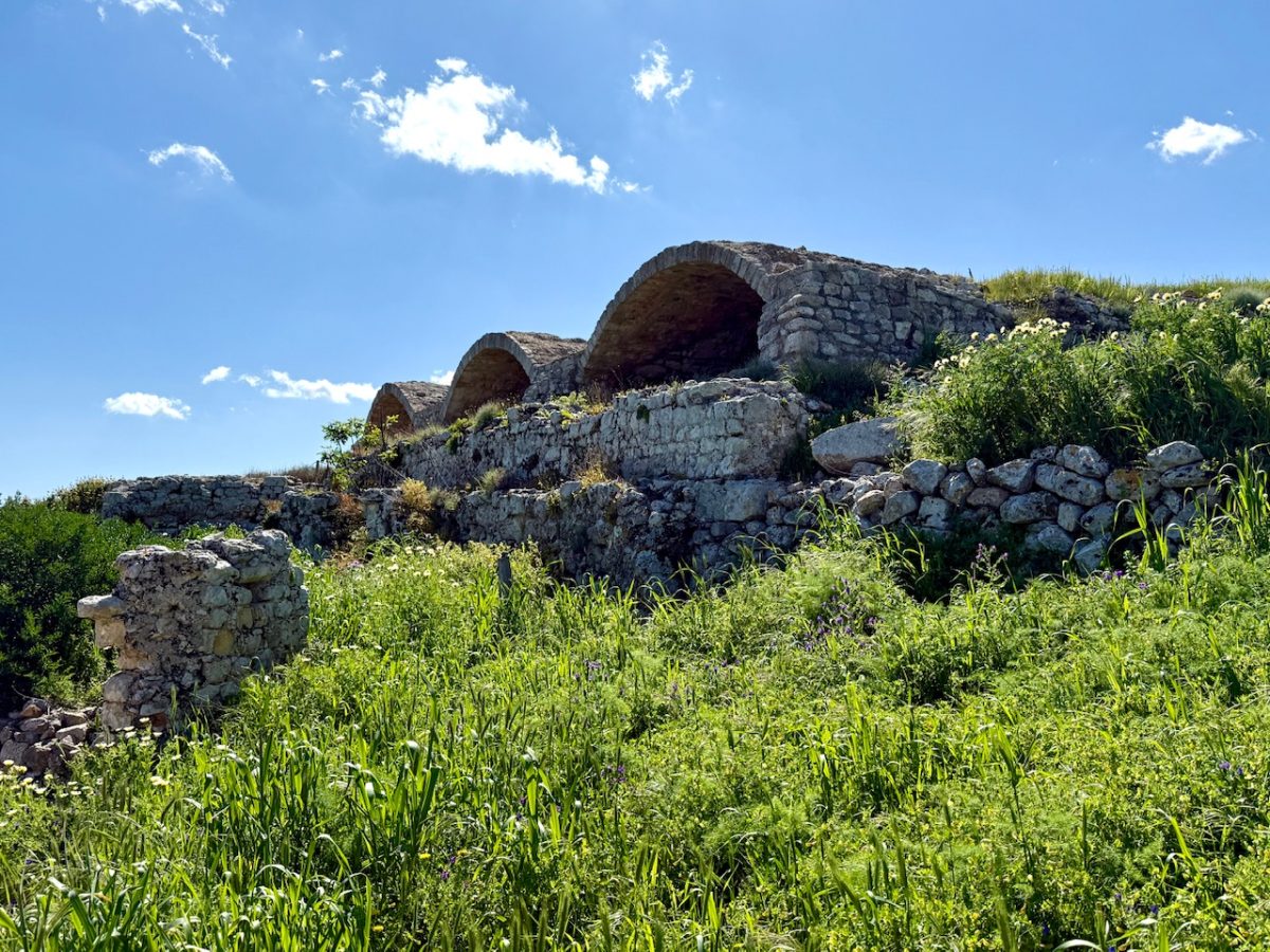 The exterior of the Tree-Aisled Cistern at Ancient Aptera