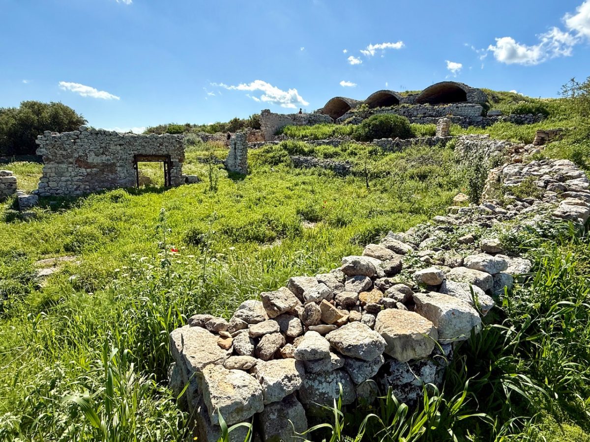 Runis scattered below the Three-Aisled Cistern at Ancient Aptera